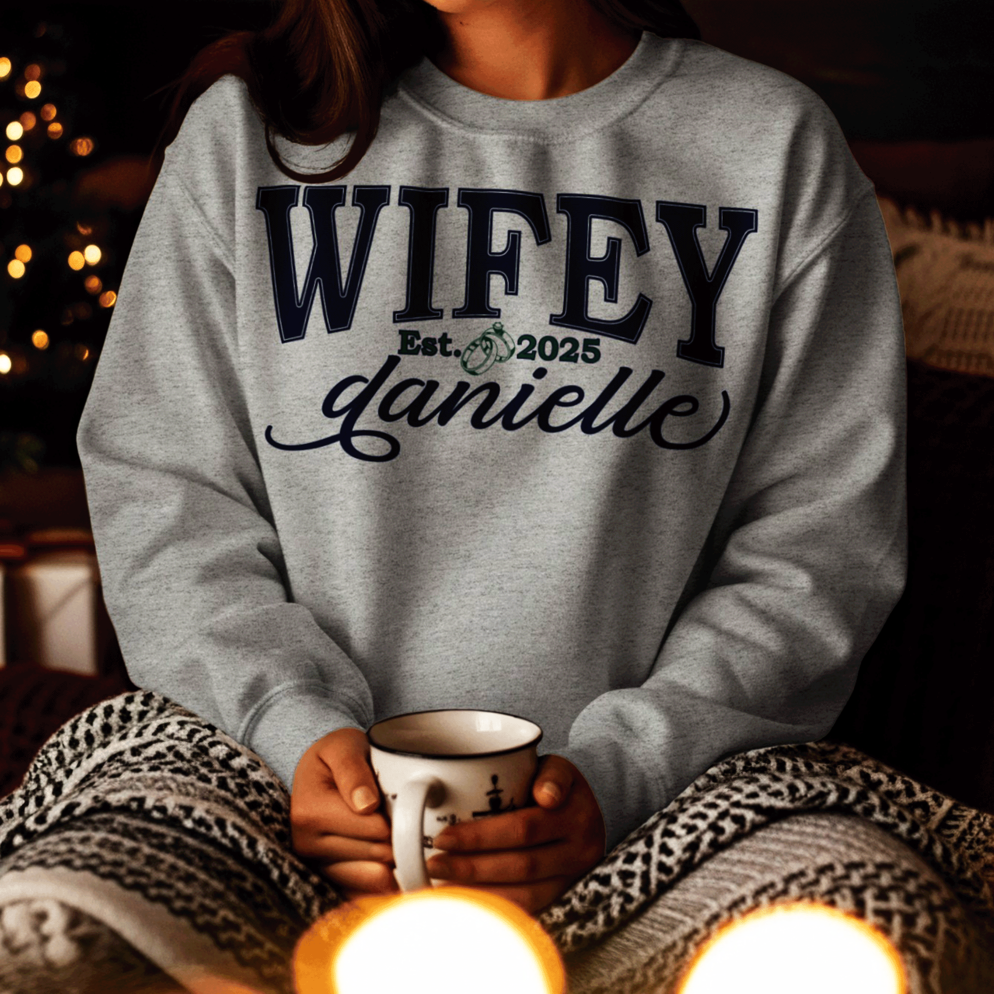 Personalized Wifey Sweatshirt with Est. Date