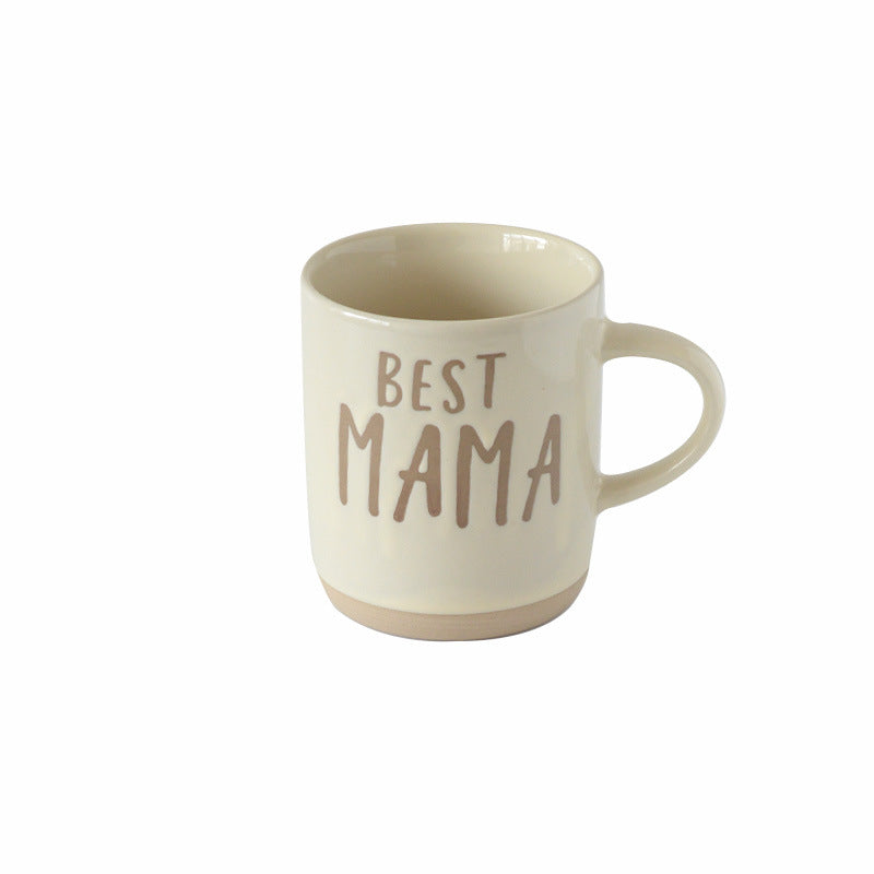 Mug with 'Best Mama' text on a white background