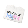 Officially Mom, Cute Pregnancy Announcement Maternity Sweatshirt with Est. Date