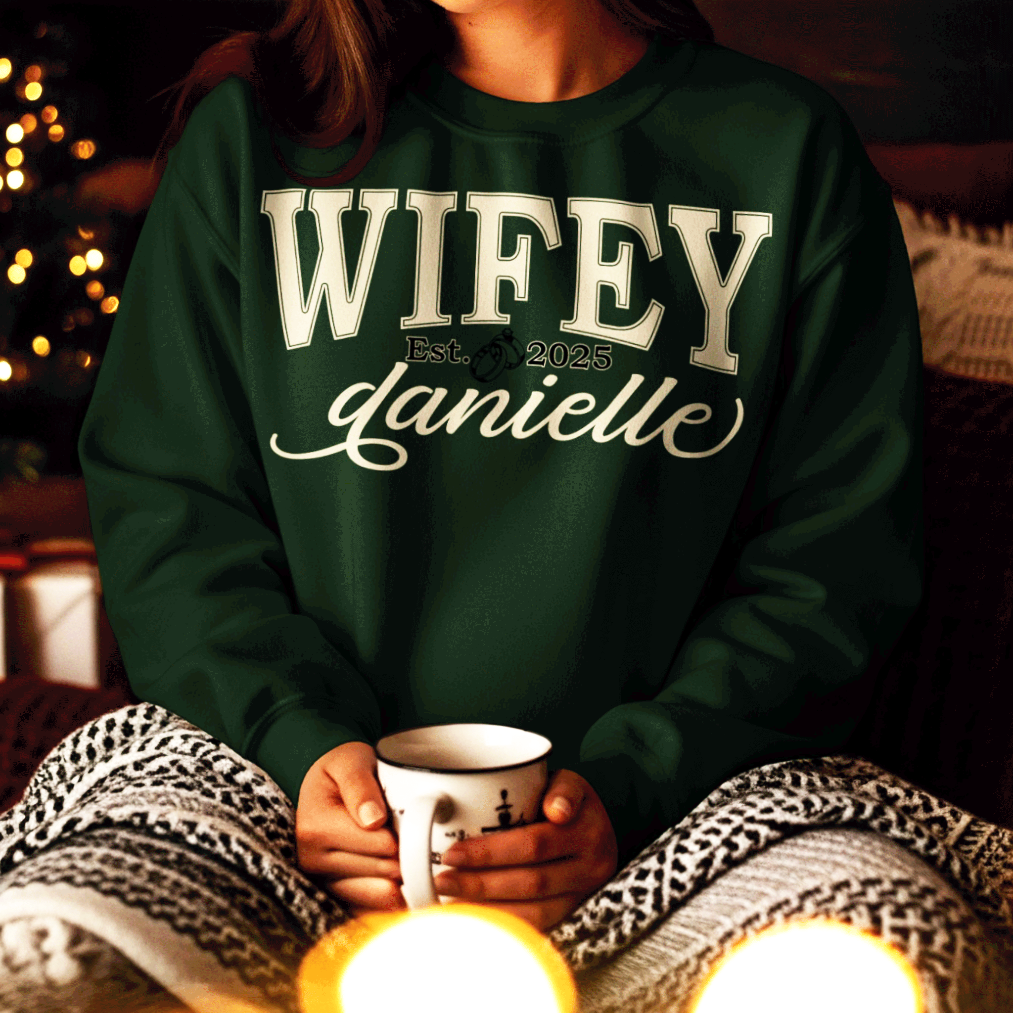 Personalized Wifey Sweatshirt with Est. Date