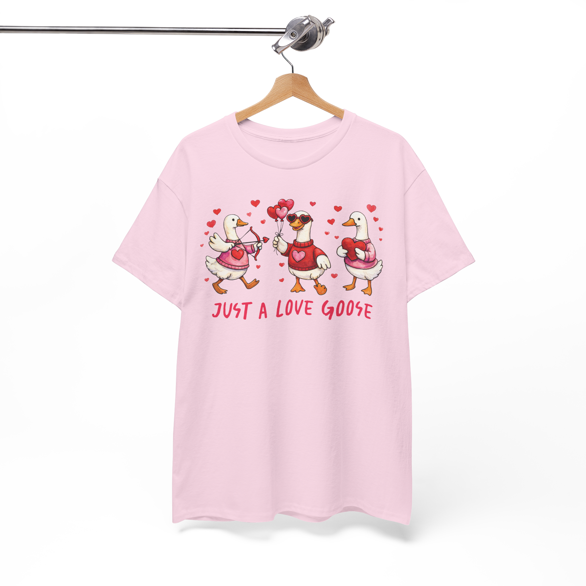 Funny Goose Shirt, Just A Love Goose Valentine’s Day Tee
