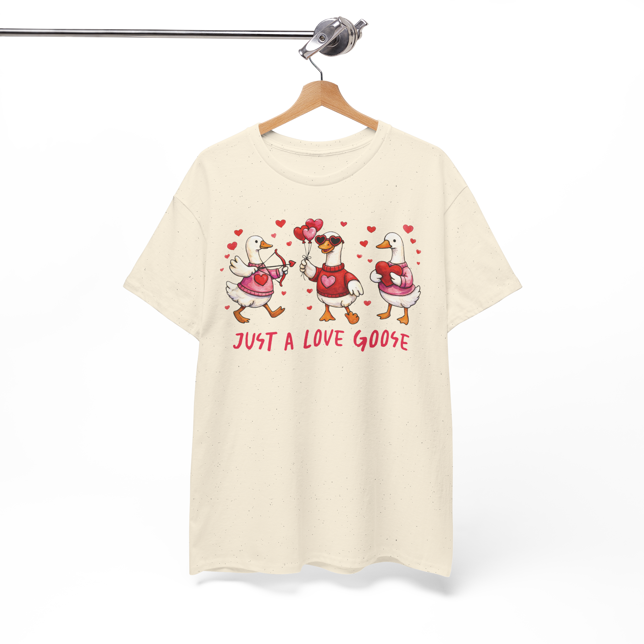 Funny Goose Shirt, Just A Love Goose Valentine’s Day Tee