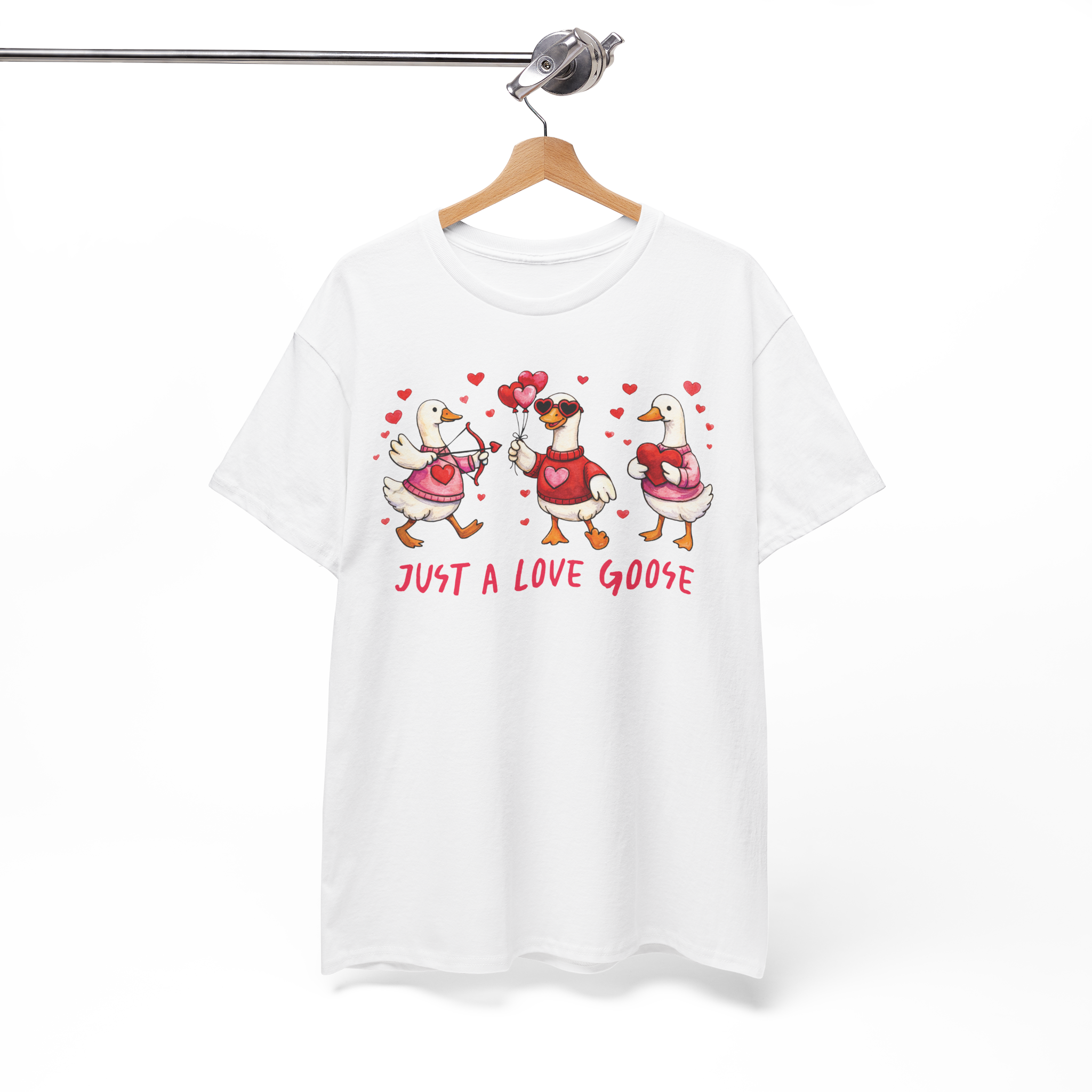 Funny Goose Shirt, Just A Love Goose Valentine’s Day Tee