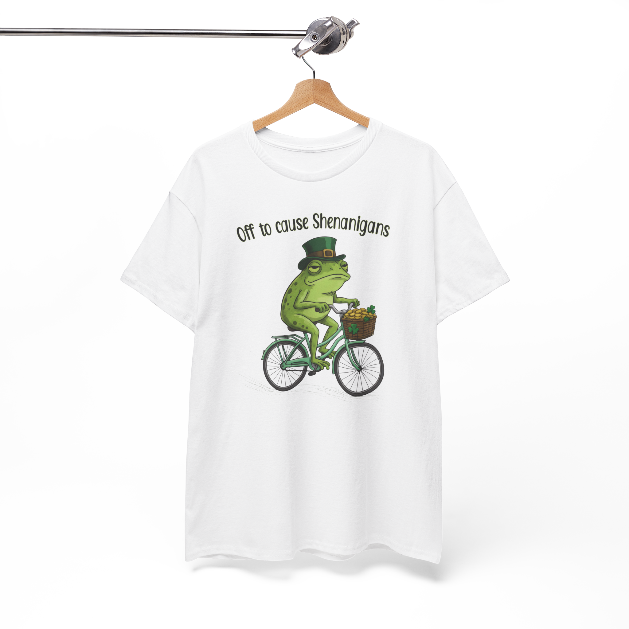 Funny St. Patrick’s Day Frog Shirt – Off to Cause Shenanigans Irish Graphic Tee