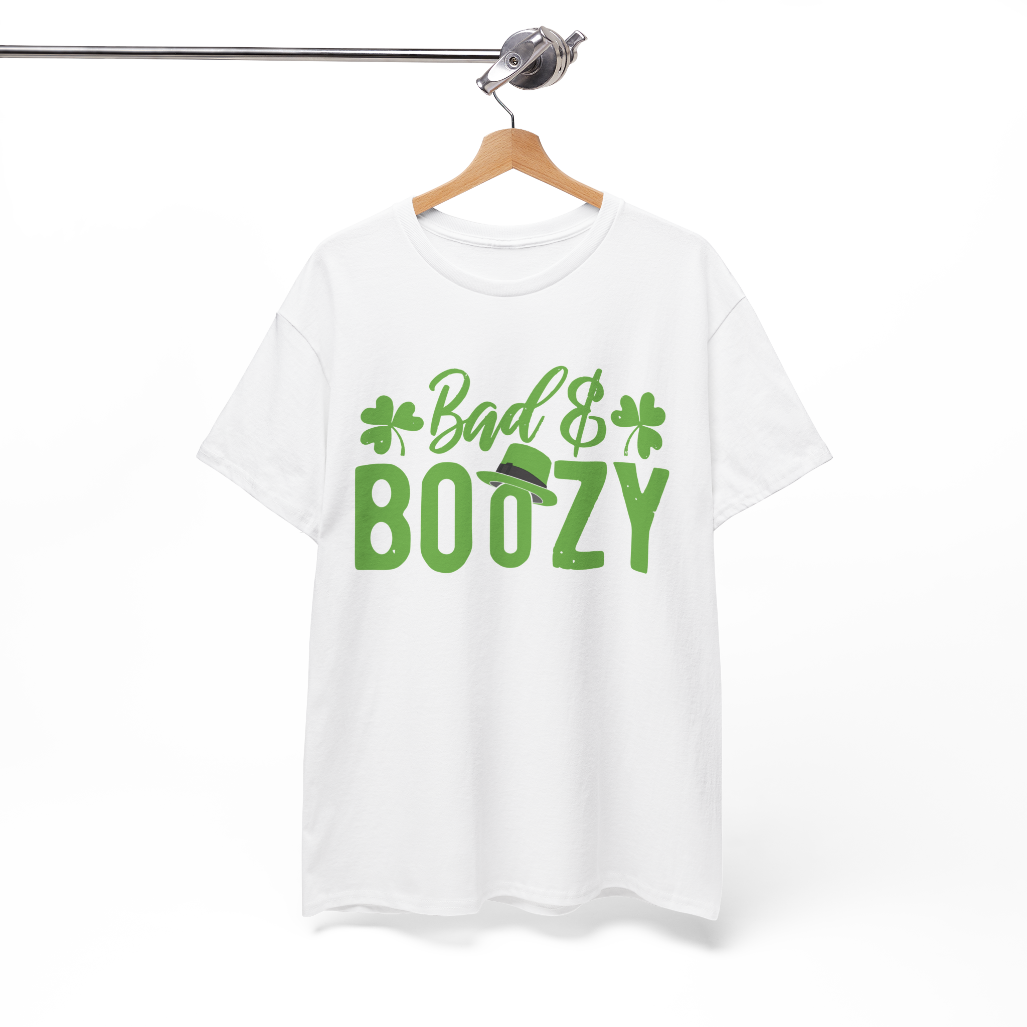 Funny St. Patrick’s Day Shirt – Bad and Boozy Four Leaf Clover