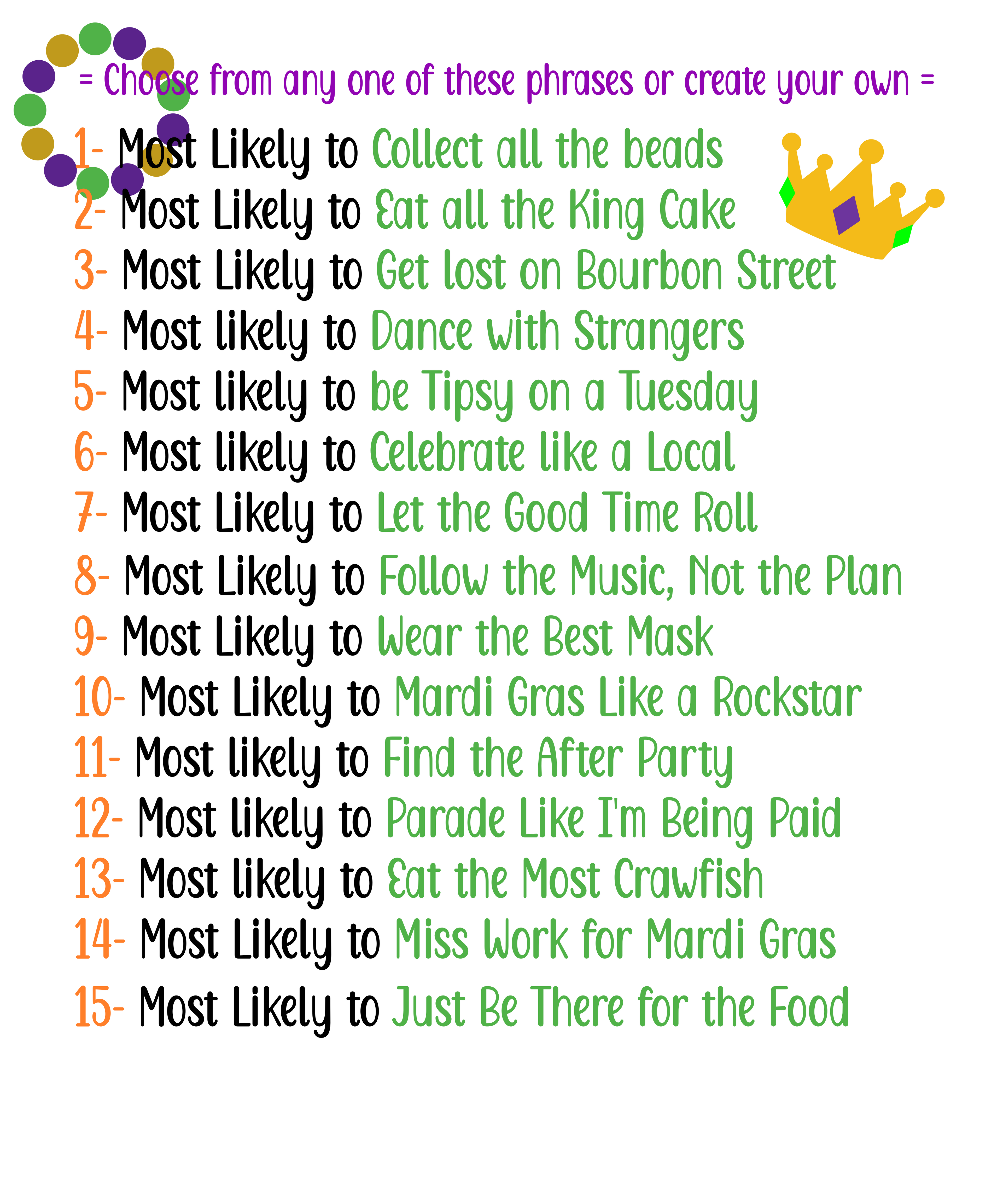 Mardi Gras T-Shirt Design – Friends Matching Outfit