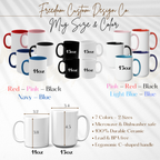 I'm With Him Custom Coffee Mugs - Color Handle Coffee Mug