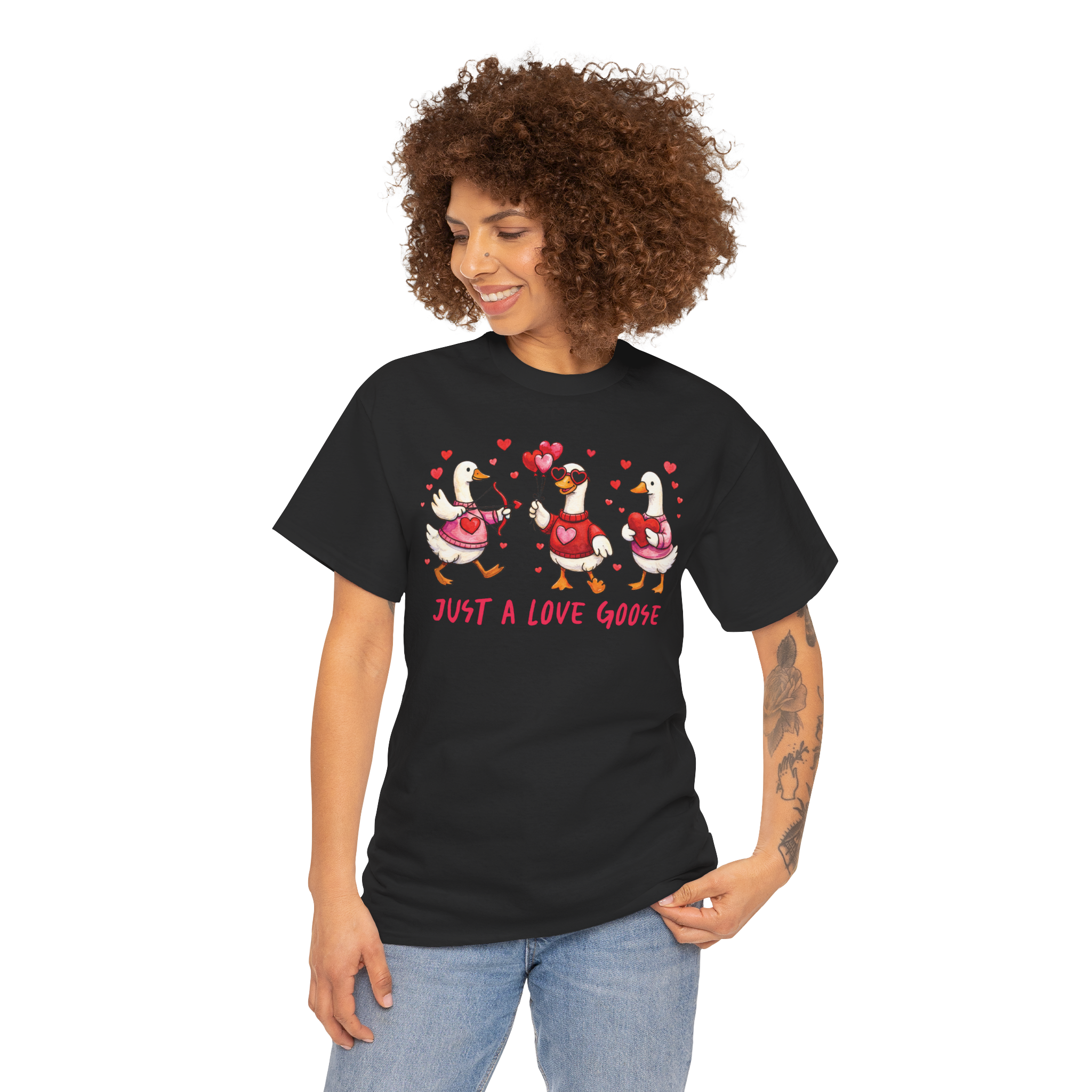 Funny Goose Shirt, Just A Love Goose Valentine’s Day Tee