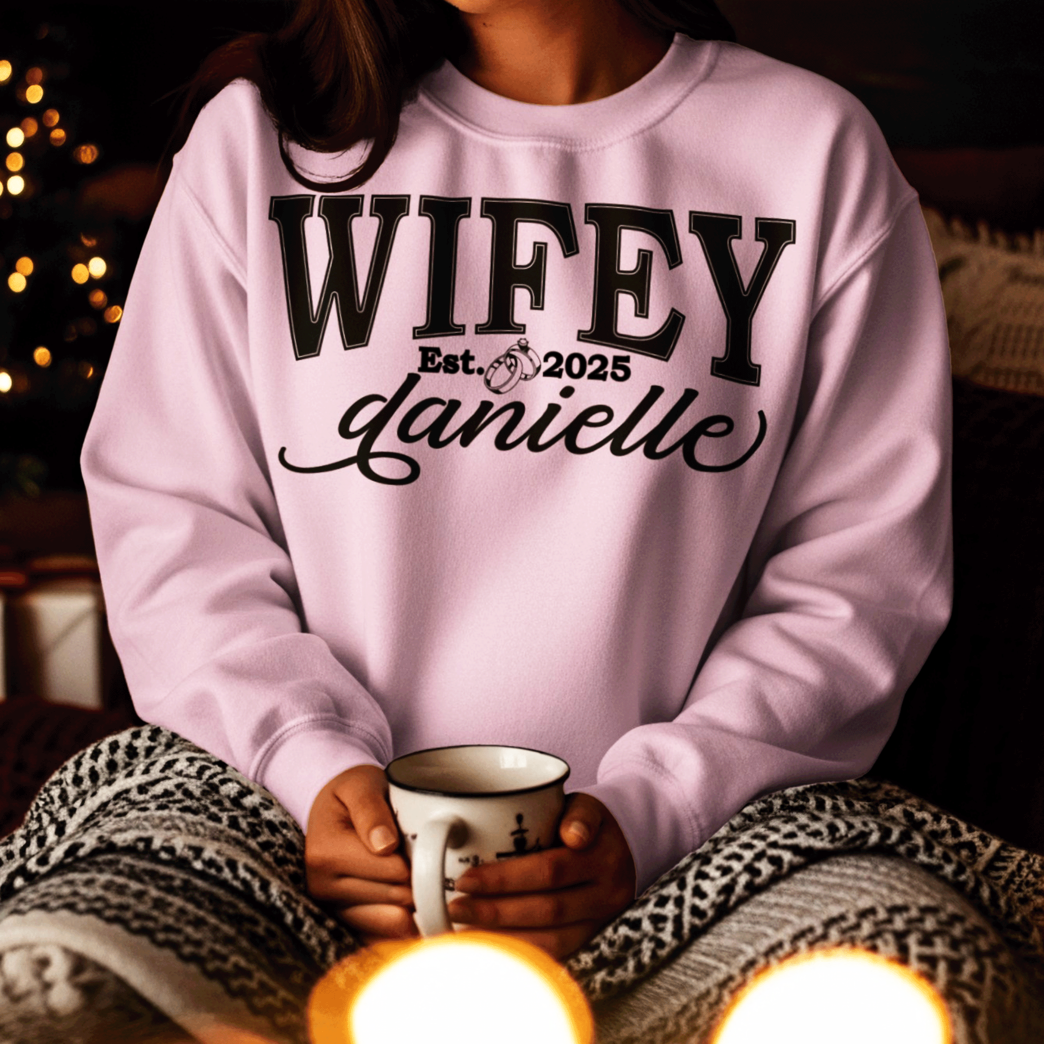 Personalized Wifey Sweatshirt with Est. Date