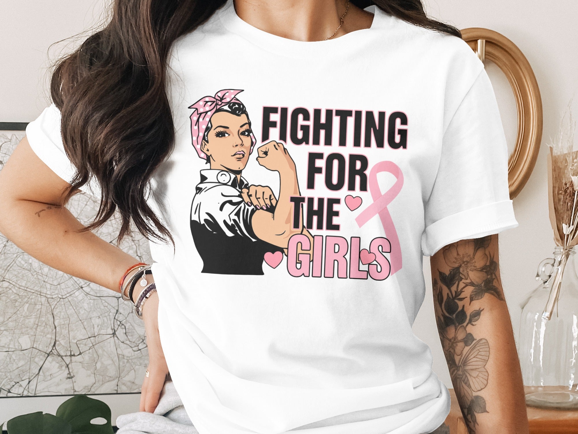 Breast Cancer Awareness T-Shirt, Fighting for the Girls