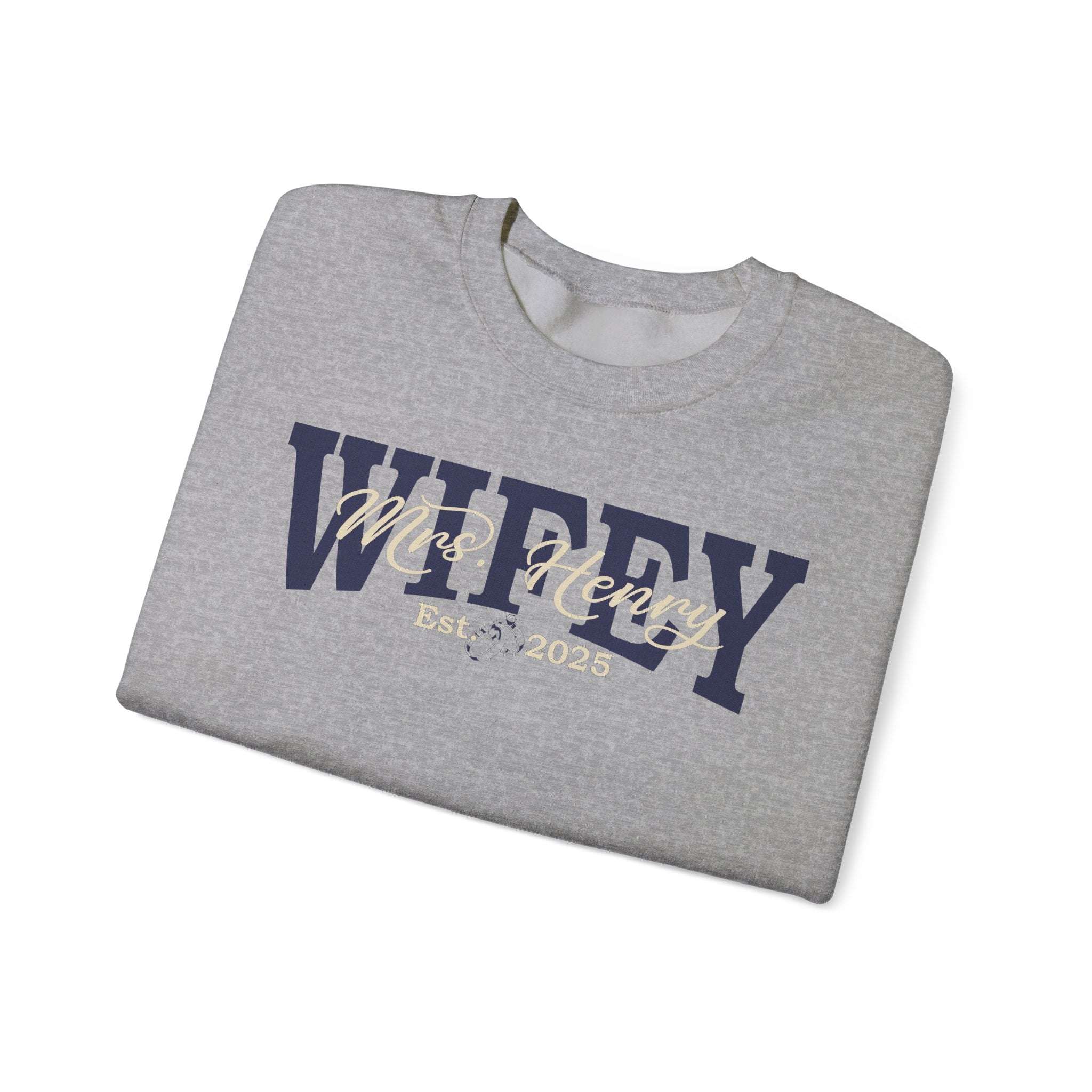Custom Wifey/Hubby Sweatshirt with Est. Date