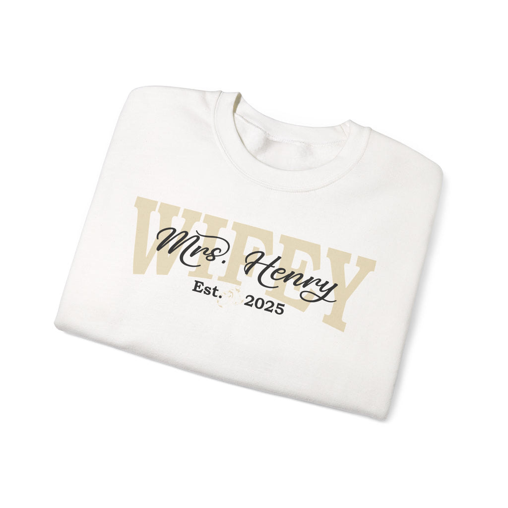 Custom Wifey/Hubby Sweatshirt with Est. Date
