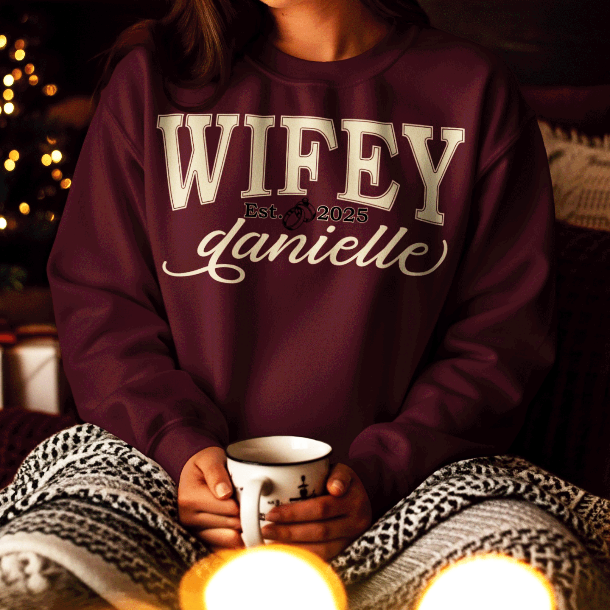 Personalized Wifey Sweatshirt with Est. Date