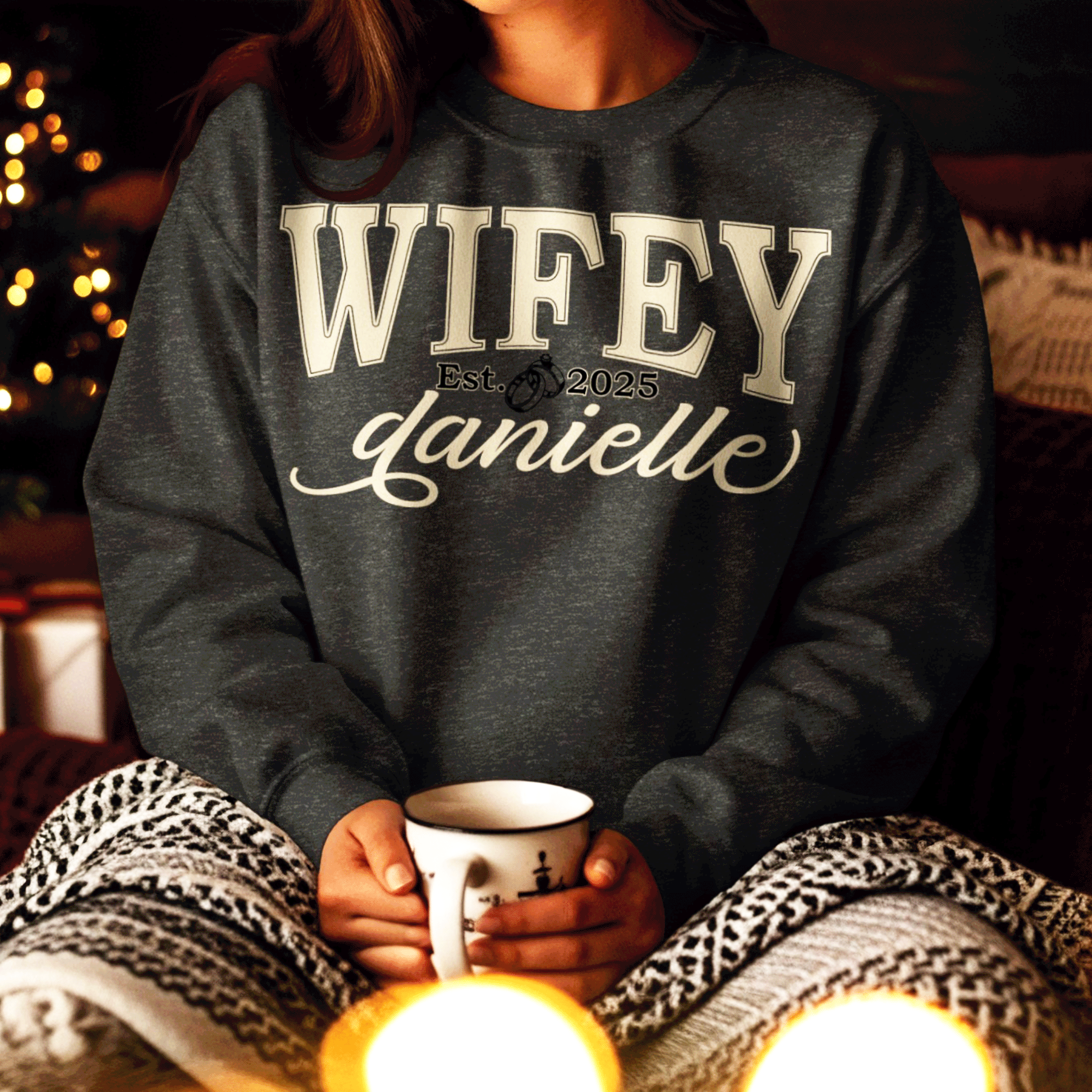 Personalized Wifey Sweatshirt with Est. Date