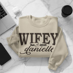 Personalized Wifey Sweatshirt with Est. Date