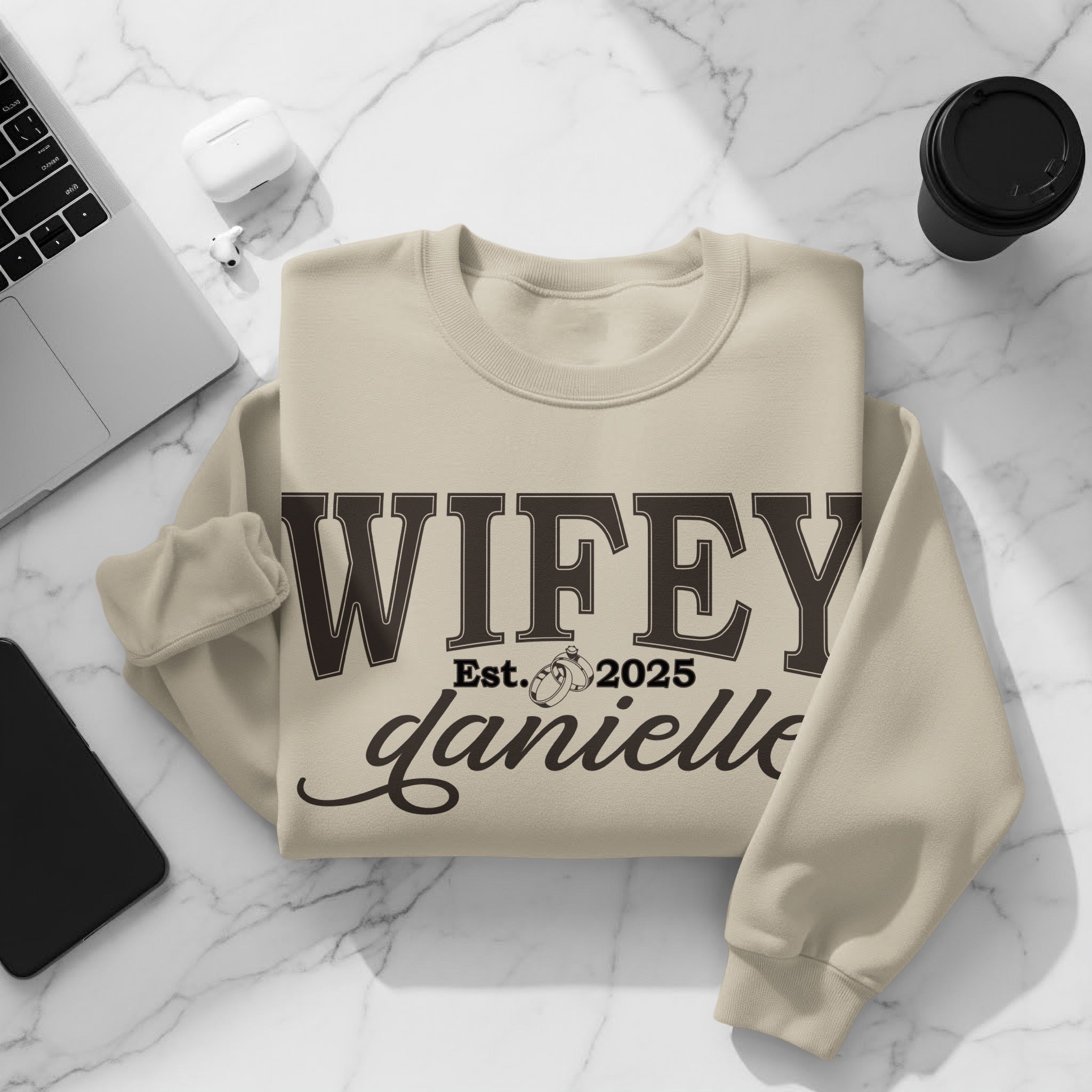 Personalized Wifey Sweatshirt with Est. Date