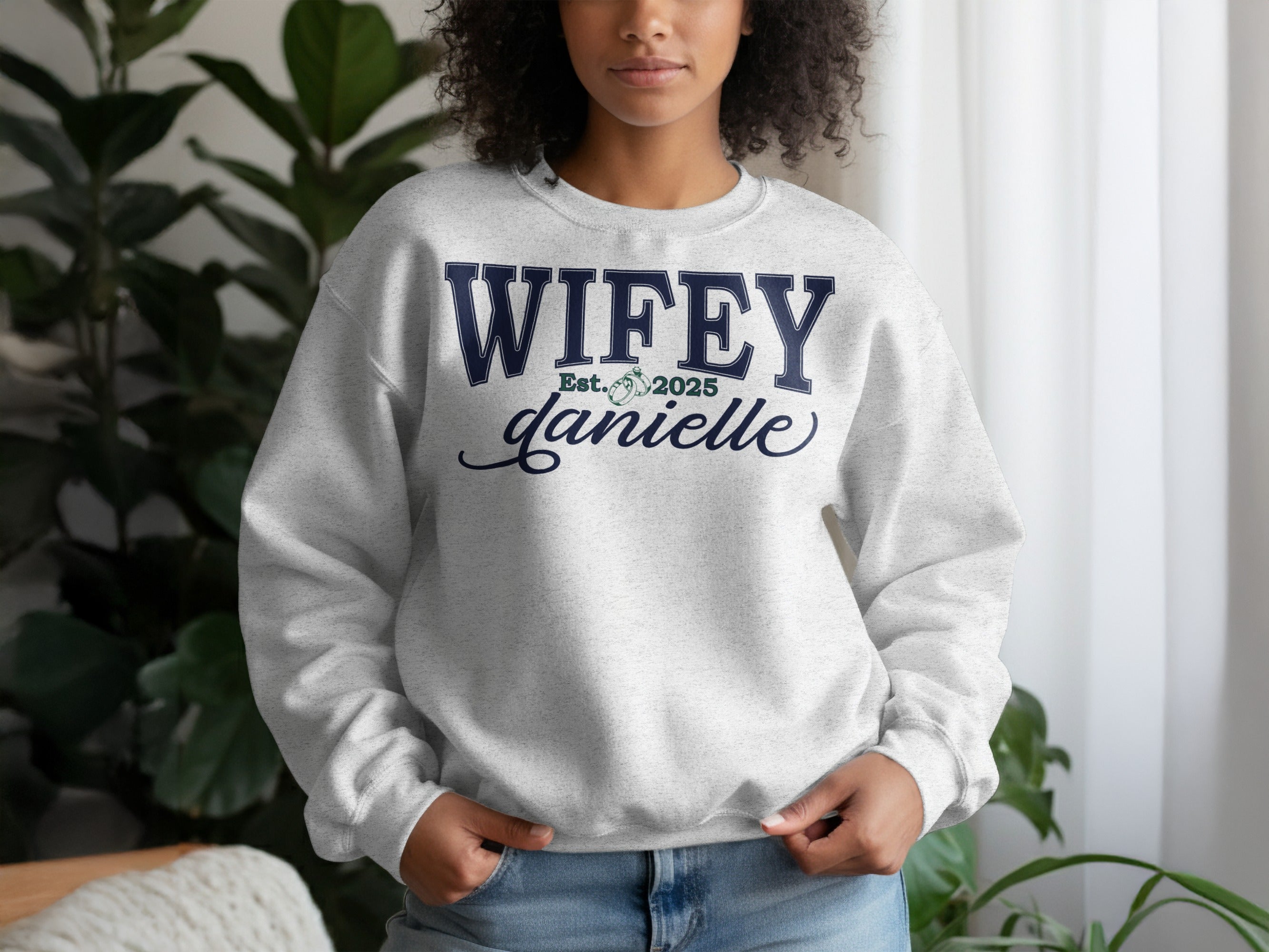 Personalized Wifey Sweatshirt with Est. Date