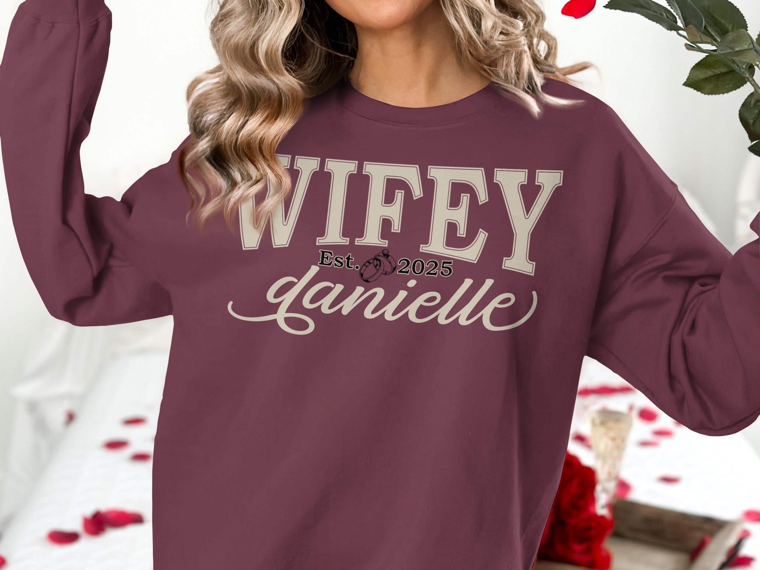 Personalized Wifey Sweatshirt with Est. Date