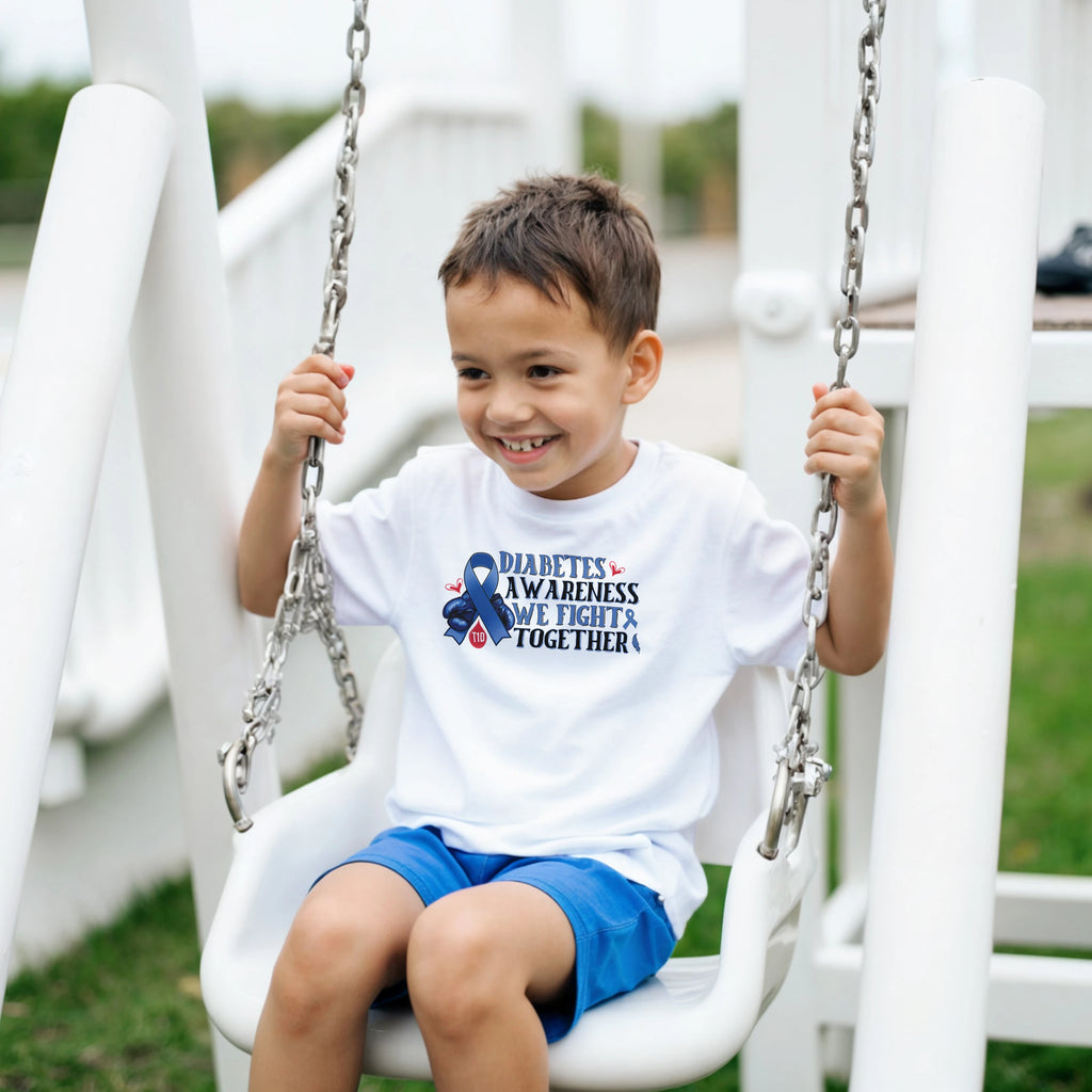 Diabetes Awareness T-Shirt for Kids-Type1 Diabetes Warrior