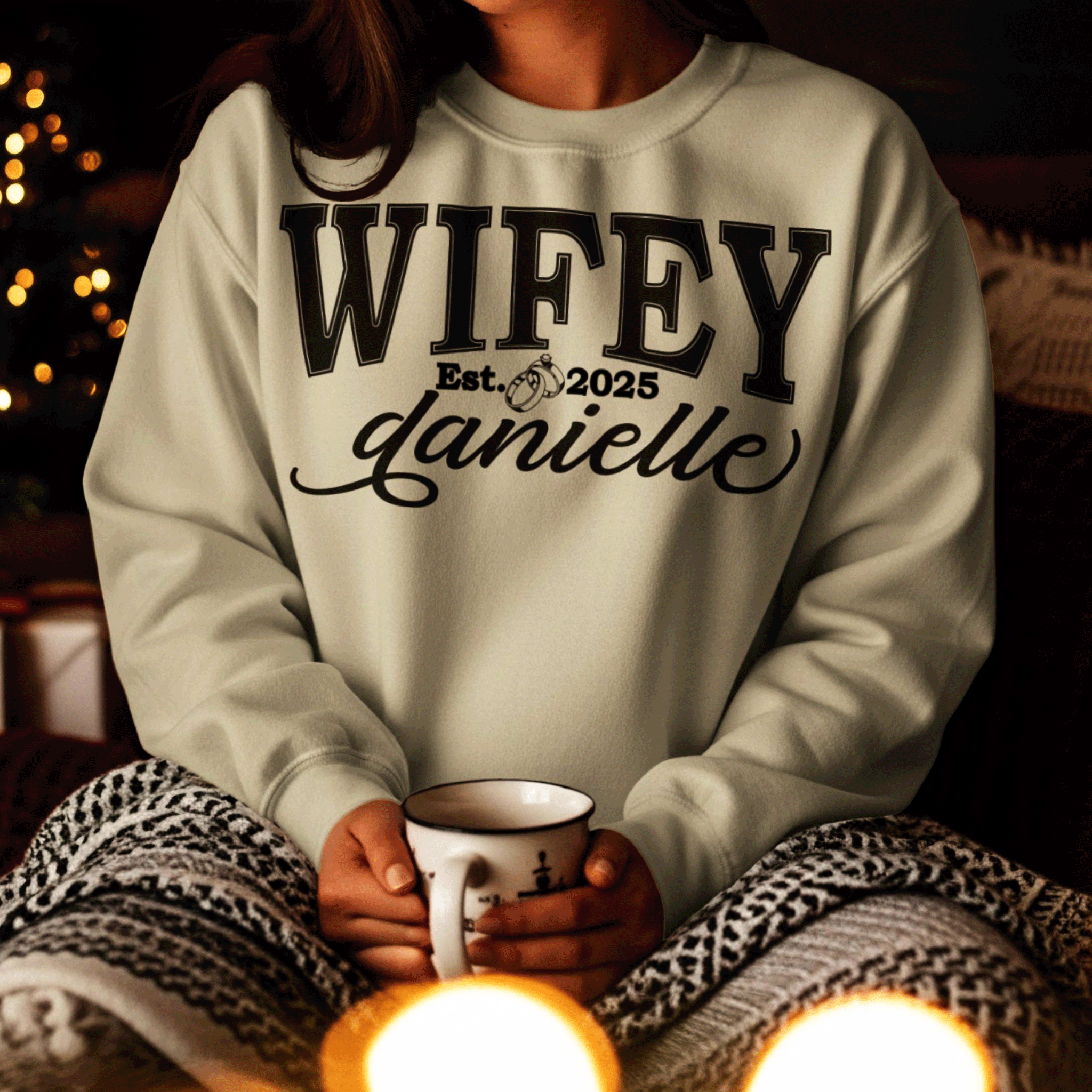 Personalized Wifey Sweatshirt with Est. Date