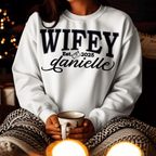Personalized Wifey Sweatshirt with Est. Date