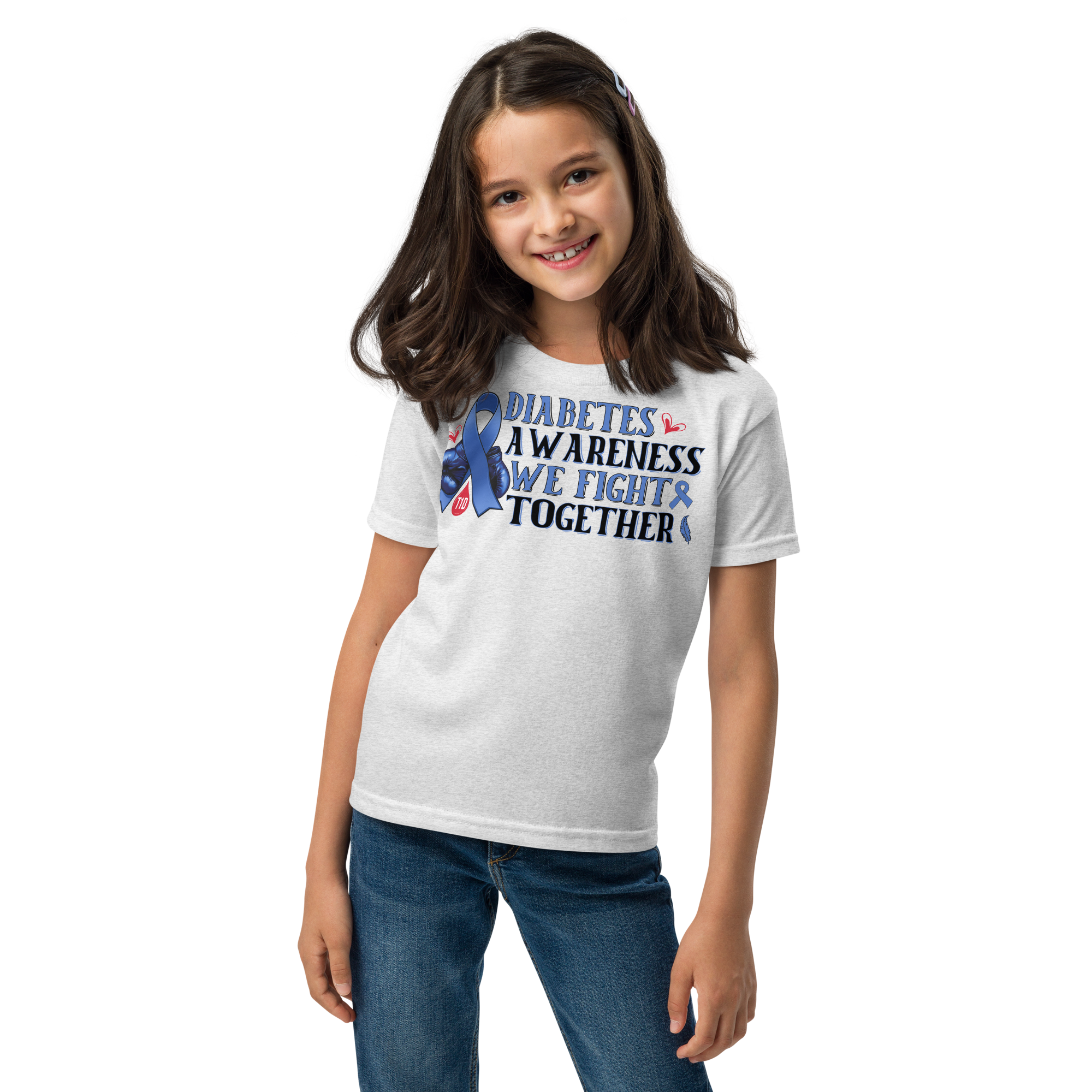 Diabetes Awareness T-Shirt for Kids-Type1 Diabetes Warrior